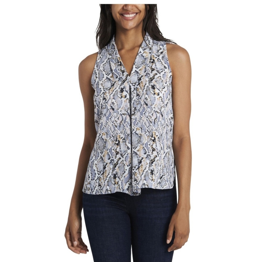 Vince Camuto Animal Print Sleeveless Top Xs